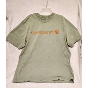 Carhartt Cotton Green Logo T Shirt Short Sleeve Crew Neck Men Large